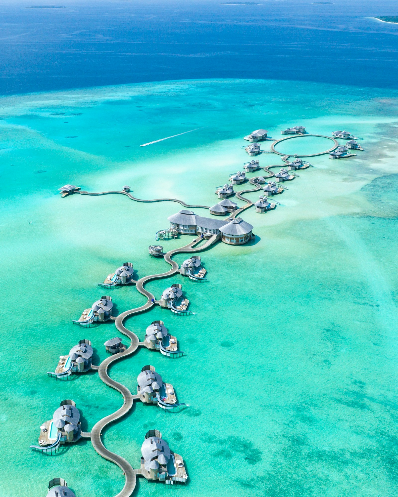 Funadhoo island aerial view